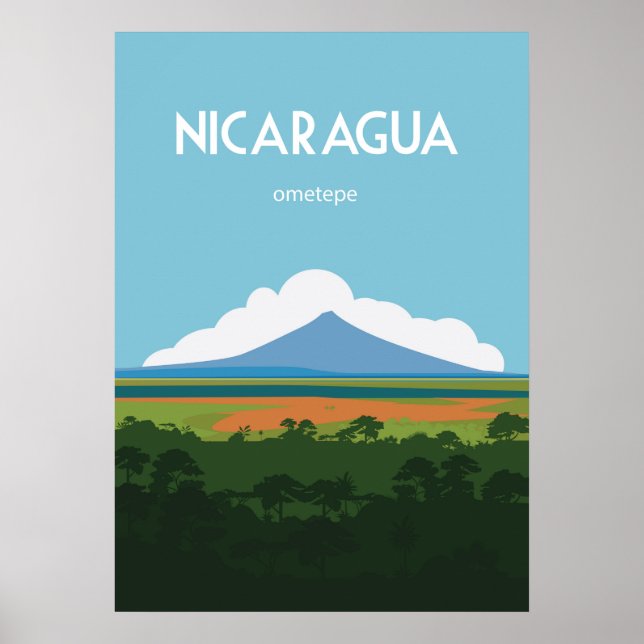 Poster Nicargua viagens vintage (Frente)