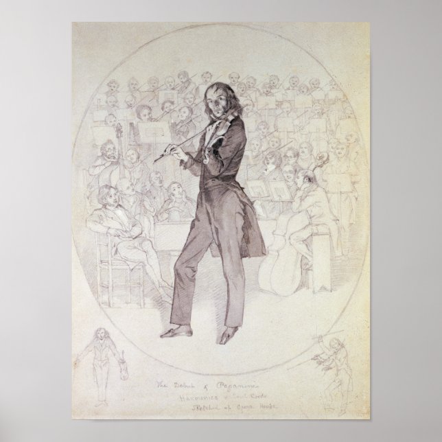 Poster Niccolo Paganini, violinista (Frente)