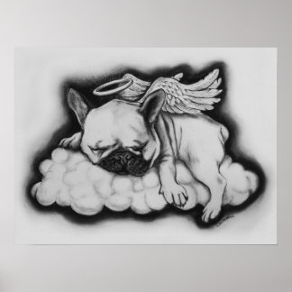 Poster "Nice" - Desenho Anjo do Bulldog Francês