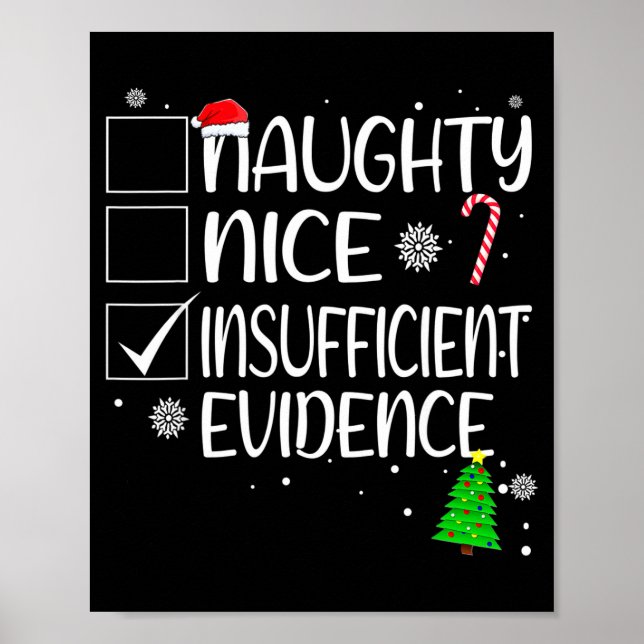 Poster Nice Naughty Insufficient Evidence Christmas Famil (Frente)