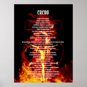 POSTER NICENE CATÓLICO CRIADO EM TRINIDADE LATINA CRUCIF