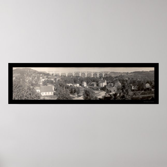 Póster Nicholson Viaduct PA Foto 1915 (Frente)