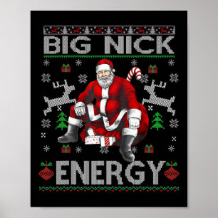 Poster Nick Energy Engraçado Papais noeis de Natal Homens