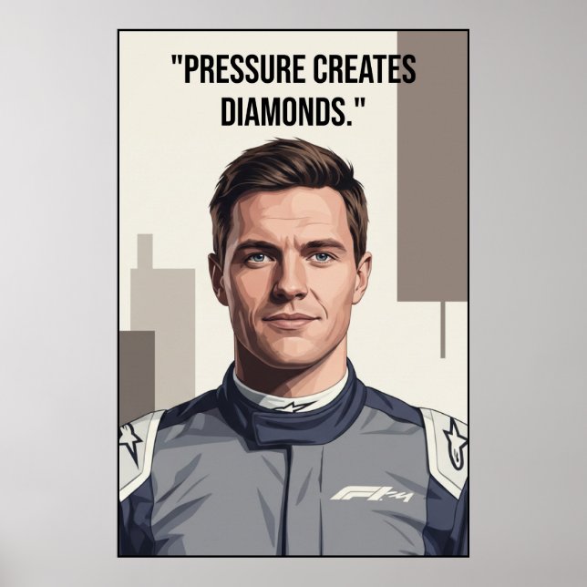 Poster Nico Hülkenberg Racing Vector - Motivacional (Frente)