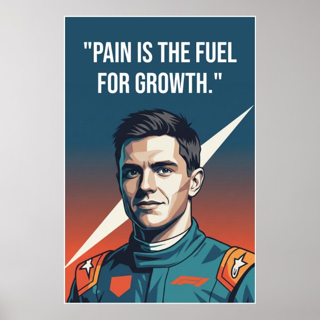 Poster Nico Hülkenberg Racing Vector – Pain Is the Fuel (Frente)