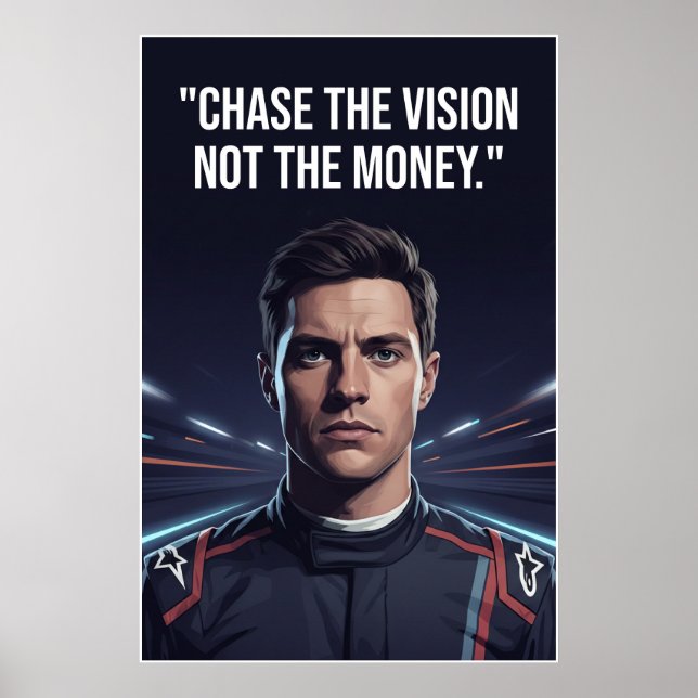 Poster Nico Hülkenberg Racing Vector – Perseguir a Visão (Frente)