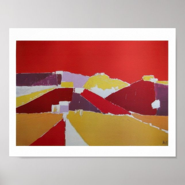 Poster nicolas de staël - Agrigento - Abstração Lírica (Frente)
