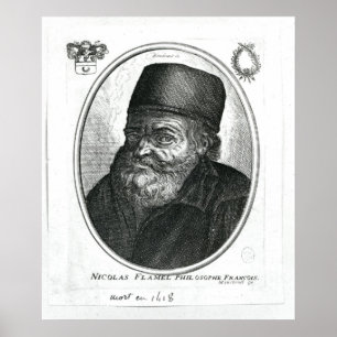 Poster Nicolas Flamel engraved by Balthazar Moncornet