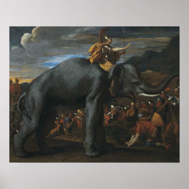 Poster Nicolas Poussin - Hannibal atravessando os Alpes (Frente)