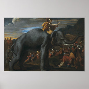 Póster Nicolas Poussin - Hannibal que cruza os cumes