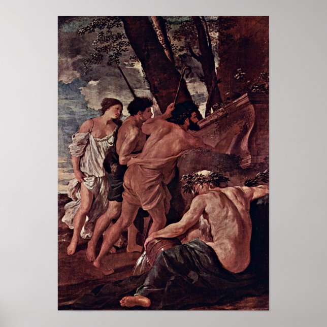Póster Nicolas Poussin - Os Pastores de Arcadia (Frente)