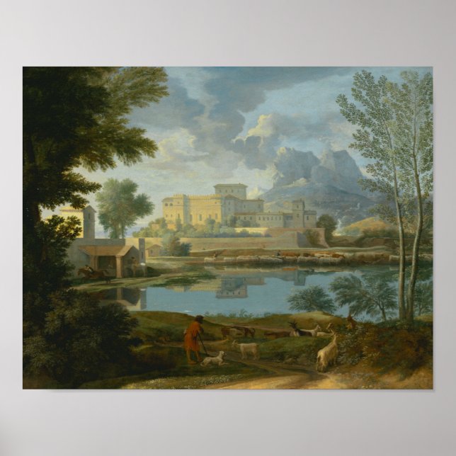Poster Nicolas Poussin - Paisagem com Calma (Frente)