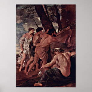 Póster Nicolas Poussin - pastores do Arcadia