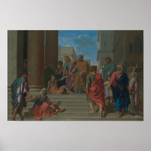 Poster Nicolas Poussin - Santos Peter e John (Frente)