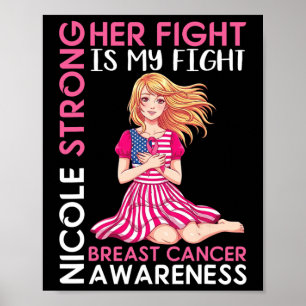 Poster Nicole Forte Sensibilização Do Cancer De Mama Sua