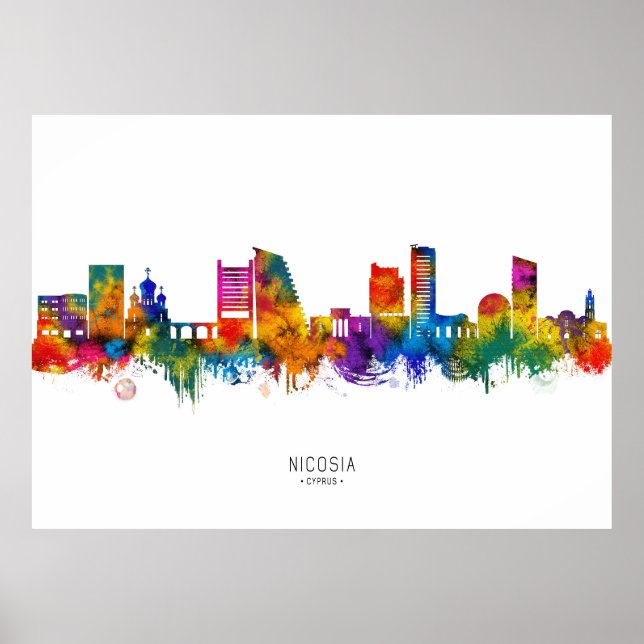 Poster Nicosia Cyprus Skyline (Frente)