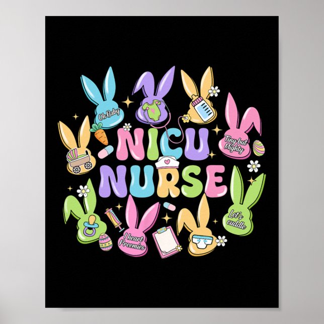 Poster Nicu Enfermeiro Páscoa Dia Neonatal Unidade de Cui (Frente)