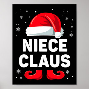 Poster Niece Claus Christmas Matching Family Group Engraç