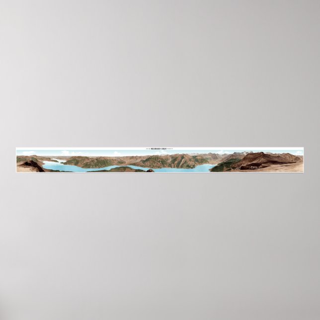 Póster NIEDERBAUEN-CHULM Alpes suíços Panorama 360° Poste (Frente)