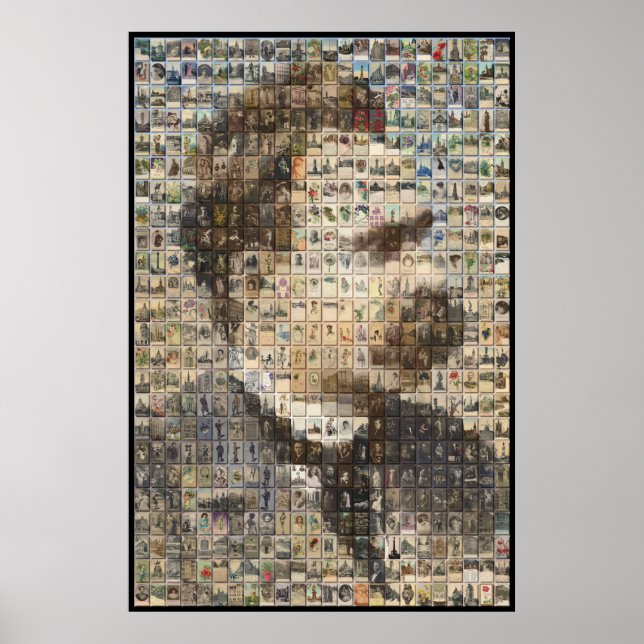 Póster Nietzsche 24x24 em 3D (Frente)