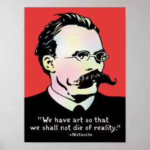 Poster Nietzsche - Art v. Reality