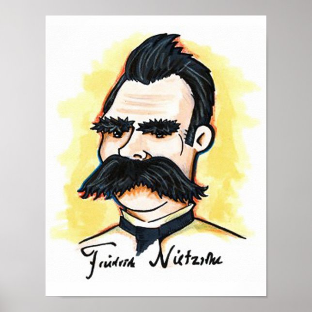 Poster Nietzsche de 11" x 8,5" (Frente)