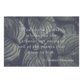 Póster Nietzsche Hosta Leaves Personalizadas