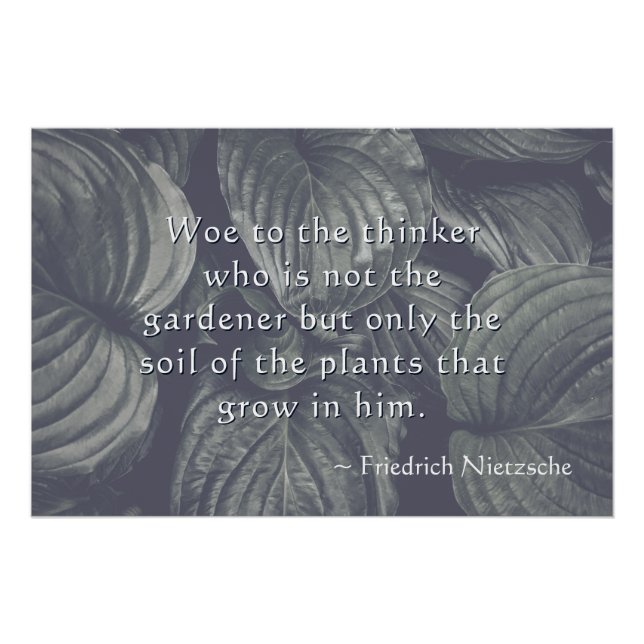 Póster Nietzsche Hosta Leaves Personalizadas (Frente)