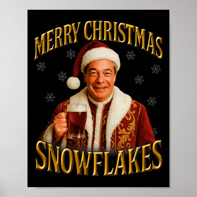 Poster Nigel Farage Christmas Premium Tri-blend  (Frente)