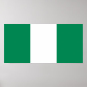 Póster Nigéria - Bandeira nigeriana