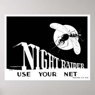 Poster Night Raider - WW2 Malaria