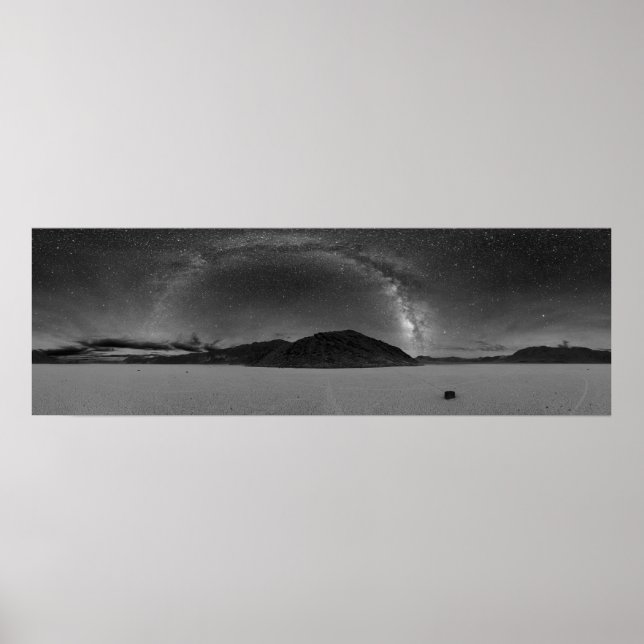 Poster Night Sky Milky Way Panorama de Racetrack Playa (Frente)