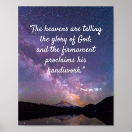 Poster Night Sky Milky Way Psalm 19:1