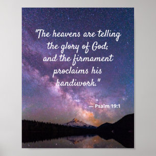 Poster Night Sky Milky Way Psalm 19:1