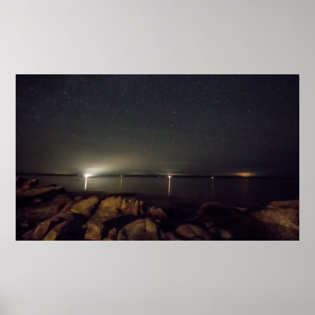 Poster Night Sky sobre Gouldsboro Bay, Maine (Frente)