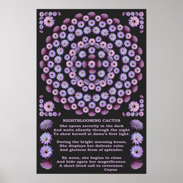 PÓSTER NIGHTBLOOM MANDALA 3 COM POEM (Frente)