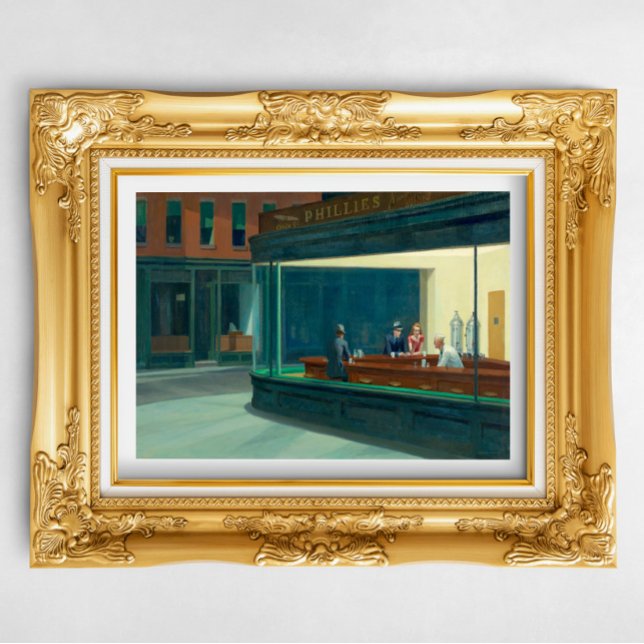 Póster Nighthawks 1942 por Edward Hopper (Criador carregado)