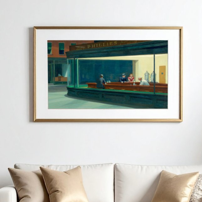 Póster Nighthawks 1942 por Edward Hopper (Criador carregado)