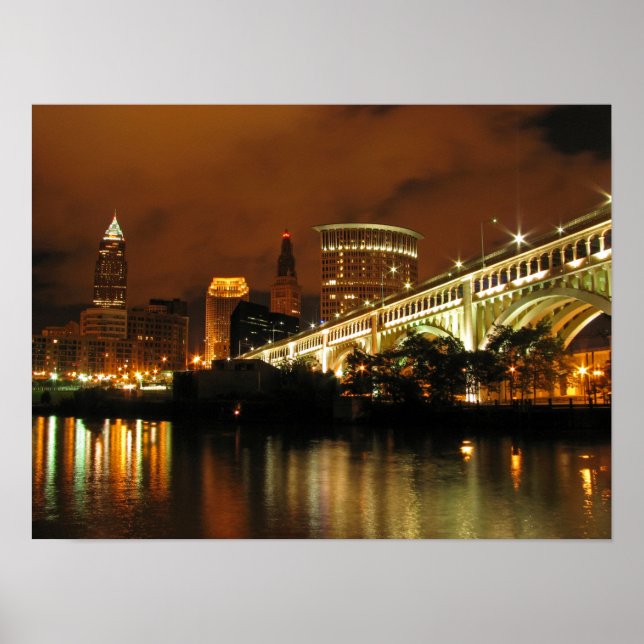 Póster Nighttime Cleveland (Frente)