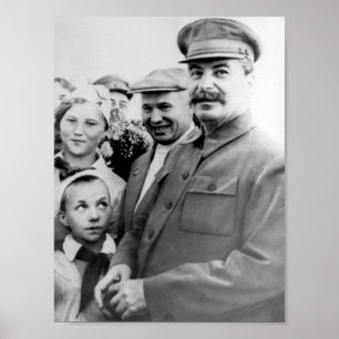 Poster Nikita Khrushchev e Josef Stalin