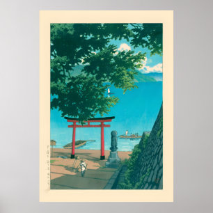 Poster Nikko Chuzenji Lake Utagahama por Kawase Hasui