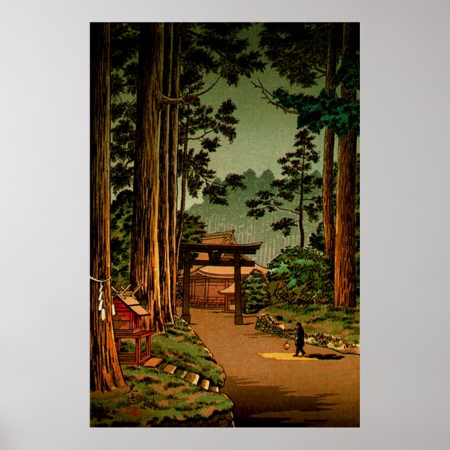 Poster Nikko Futarasan Temple Tsuchiya Koitsu 1936 (Frente)