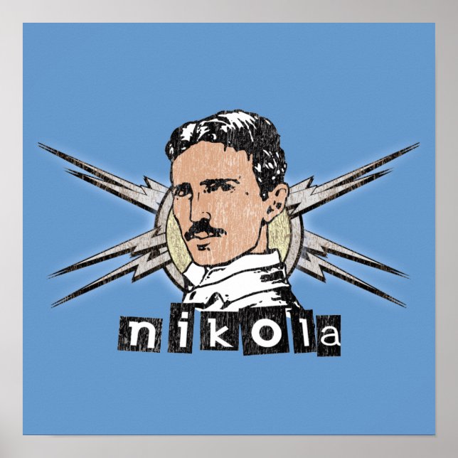 Póster Nikola Tesla (Frente)