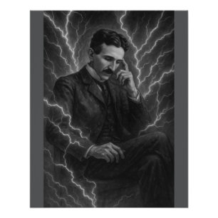Póster "Nikola Tesla - A Mente Elétrica" Poster