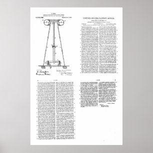 Poster Nikola Tesla Energy Transmission Pantent US1119732