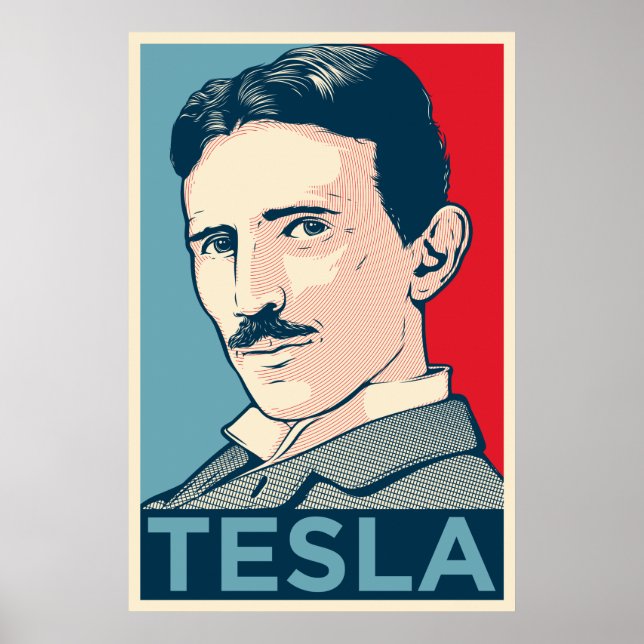 Póster Nikola Tesla Hope Retrato (Frente)