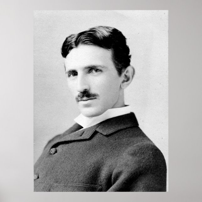 Póster Nikola Tesla Portrait (Frente)