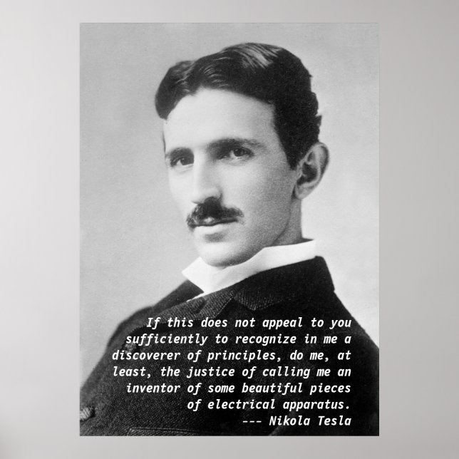 Póster Nikola Tesla Quote (Frente)