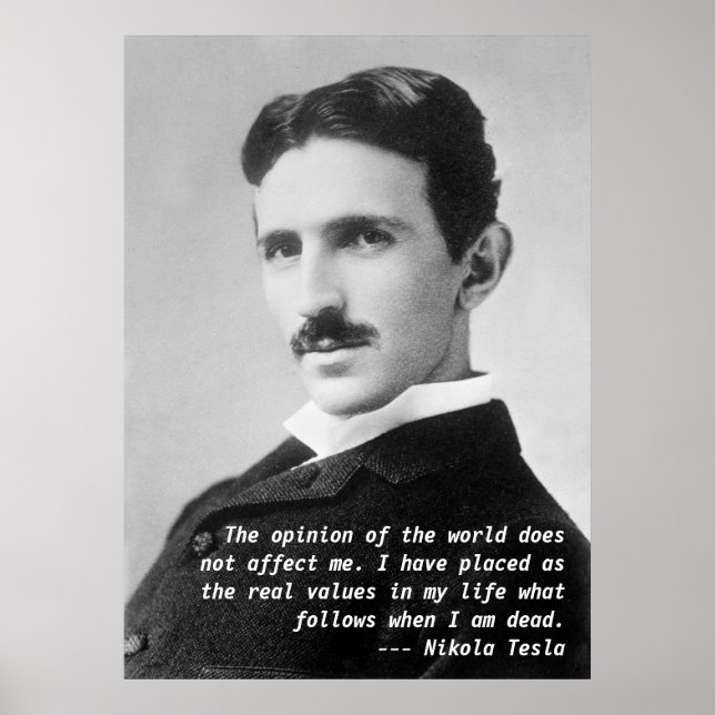Póster Nikola Tesla Quote (Frente)