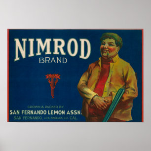 Póster Nimrod Lemon LabelSan Fernando, CA